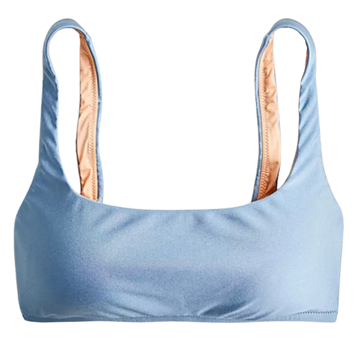 Shiny squareneck bikini top