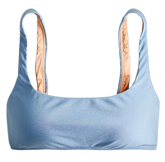 Shiny squareneck bikini top