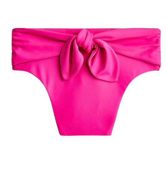 Tie high-rise bikini bottom