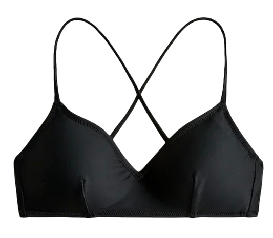 Cross-back french bikini top