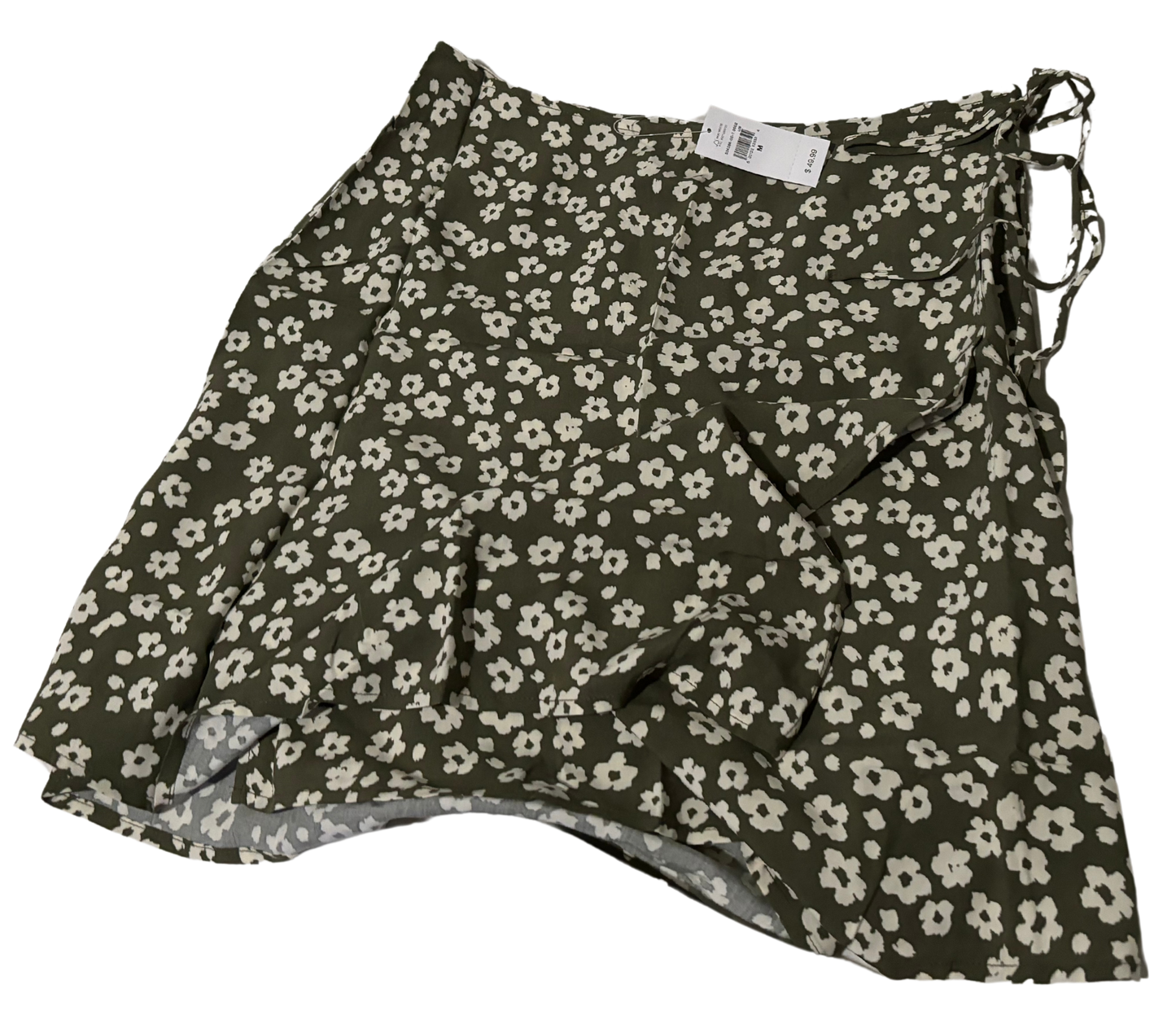 Print Tie-Waist Mini Skirt