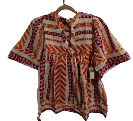 Split-Neck Textured Top