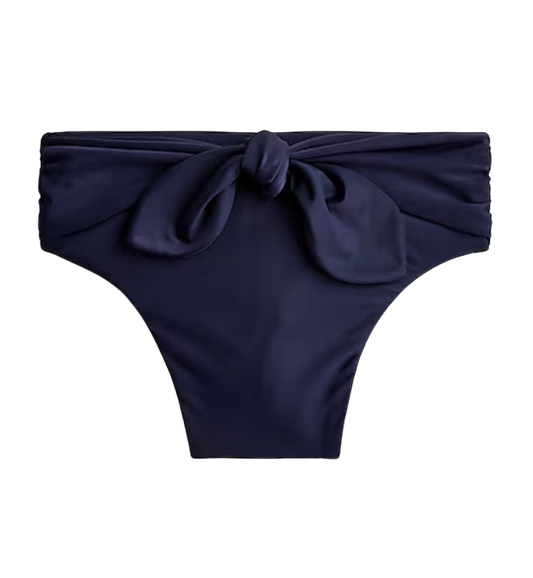 Tie high-rise bikini bottom