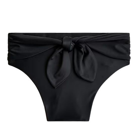 Tie high-rise bikini bottom
